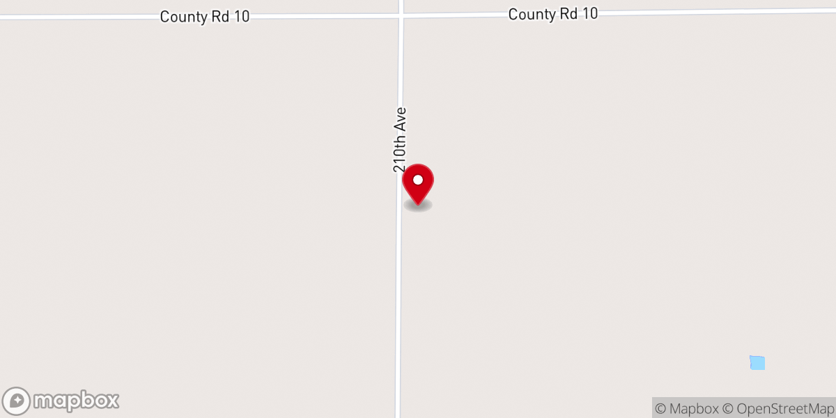 Map showing location of Oiland Lutheran Church