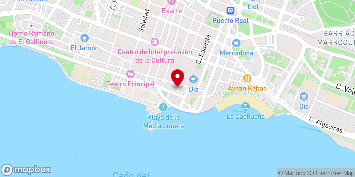 Map showing location of Iglesia conventual de la Victoria (s. XVII)