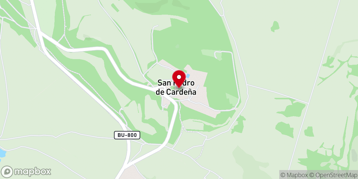 Map showing location of Monasterio de San Pedro de Cardeña
