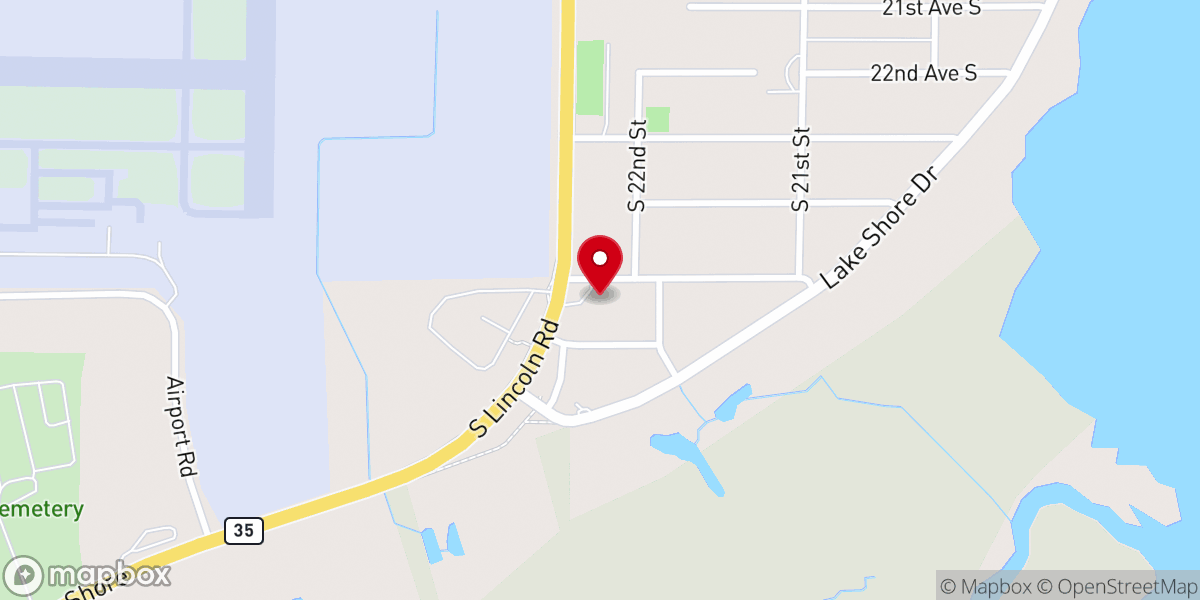 Map showing location of Lighthouse Church of the Nazarene