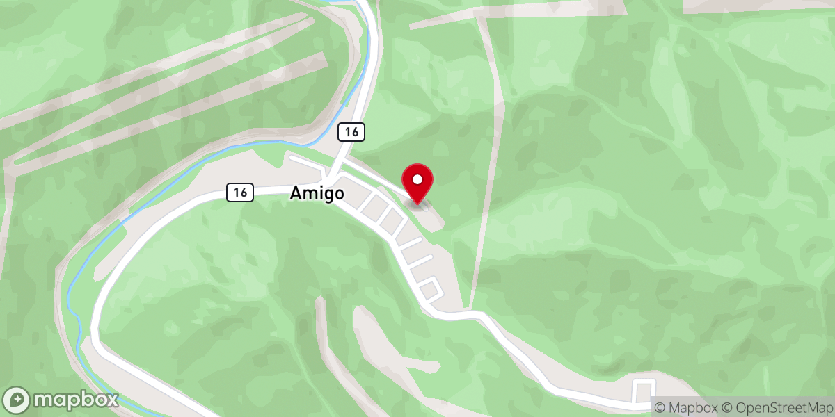 Map showing location of Amigo Missionary Baptist Church