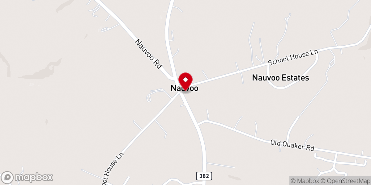 Map showing location of Deliverance Tabernacle