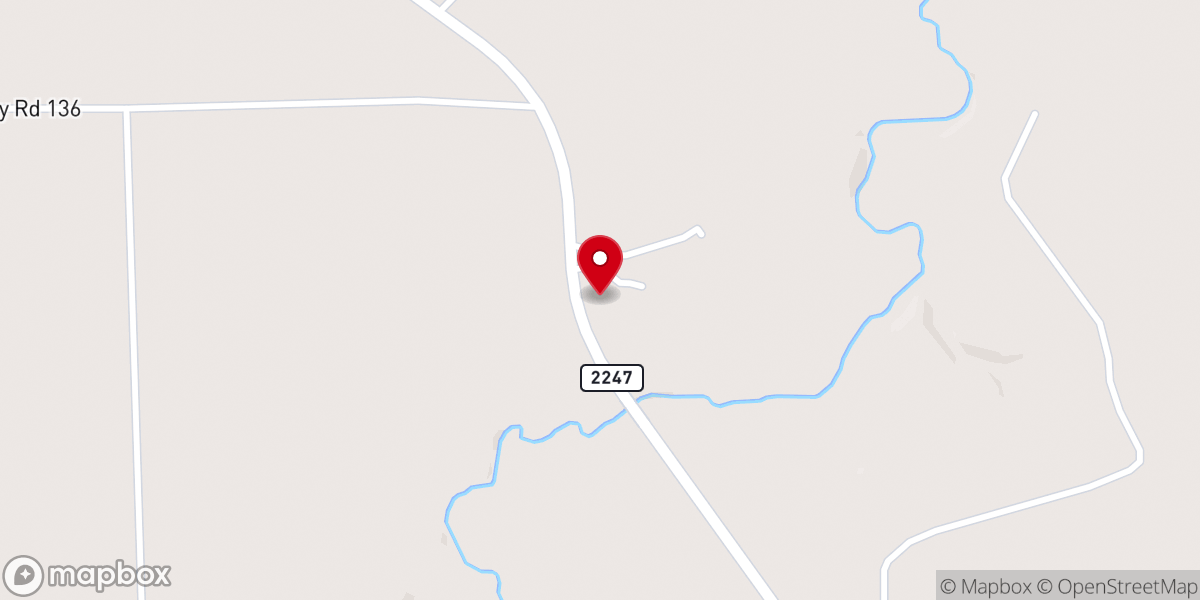 Map showing location of Sweetwater Church