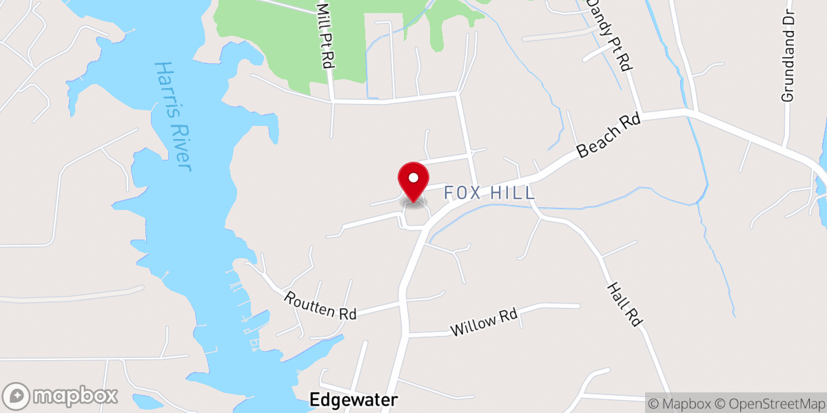 Map showing location of Fox Hill Central United Methodist