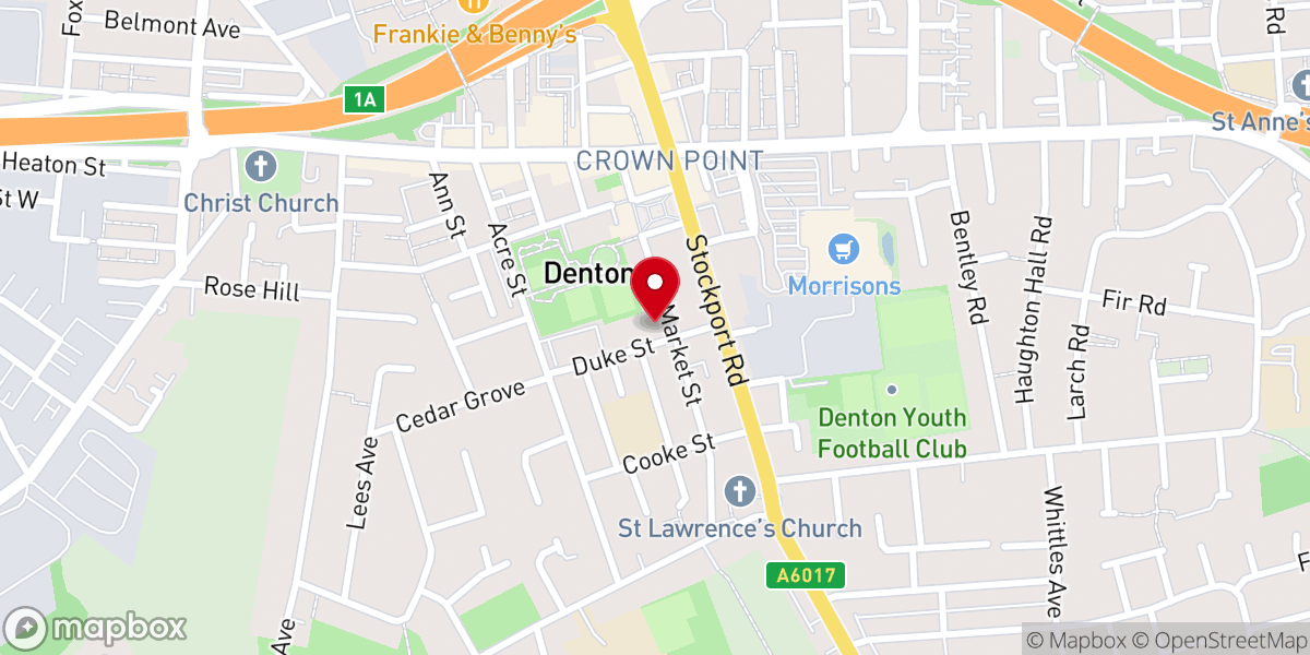 Map showing location of St Mary's Catholic Church