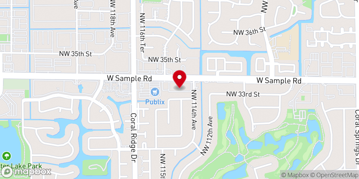 Map showing location of Esperanca Bible Presbyterian Church South Florida