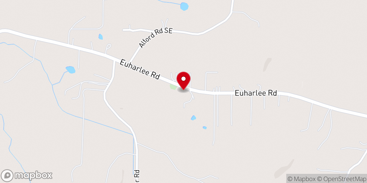 Map showing location of Reynold's Chapel Baptist Church