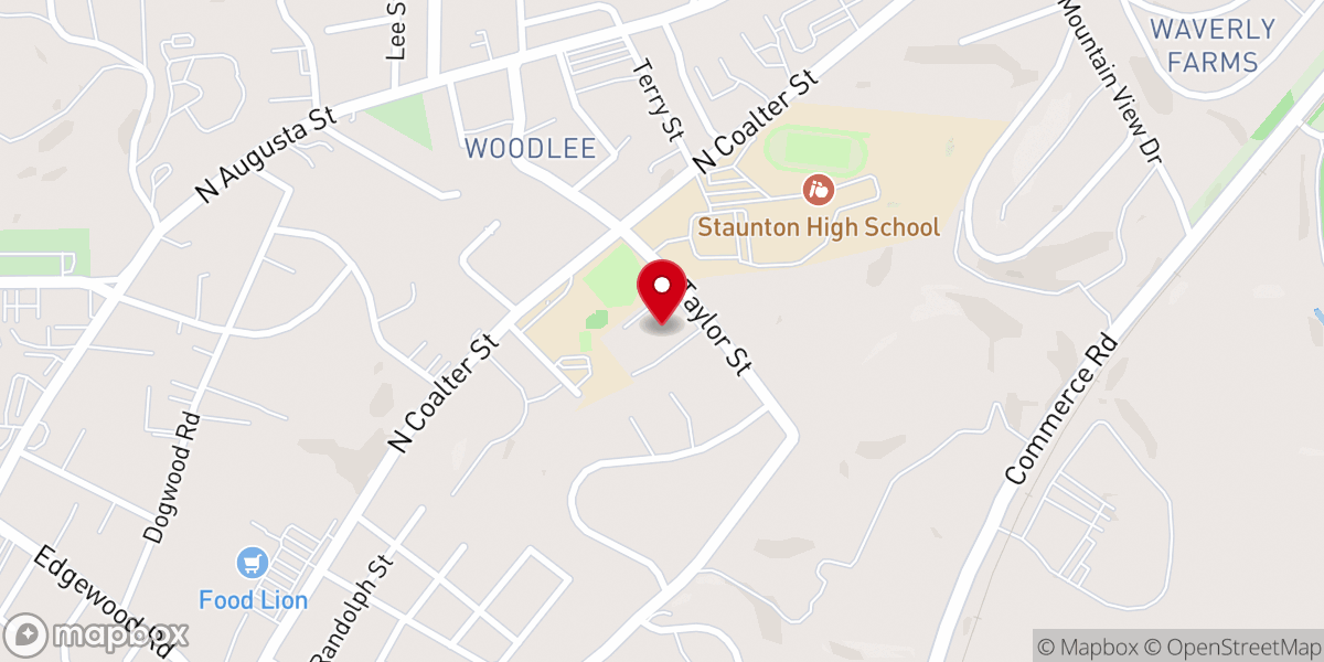 Map showing location of Memorial Baptist Church