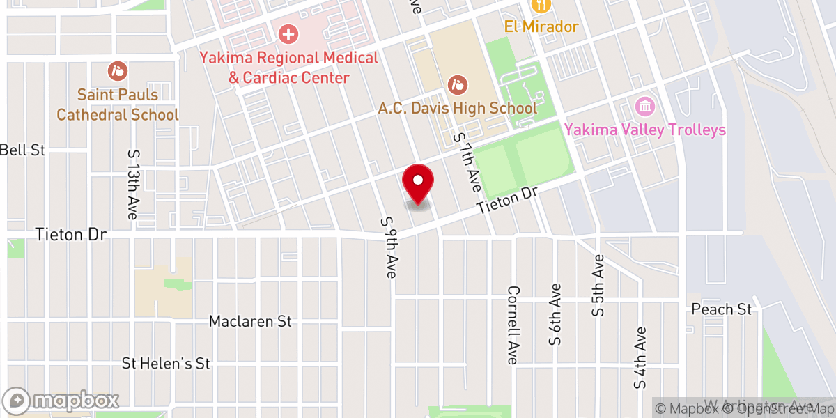Map showing location of Bethlehem Lutheran Church