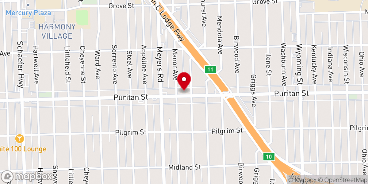 Map showing location of Saint Galilee Missionary Baptist Church
