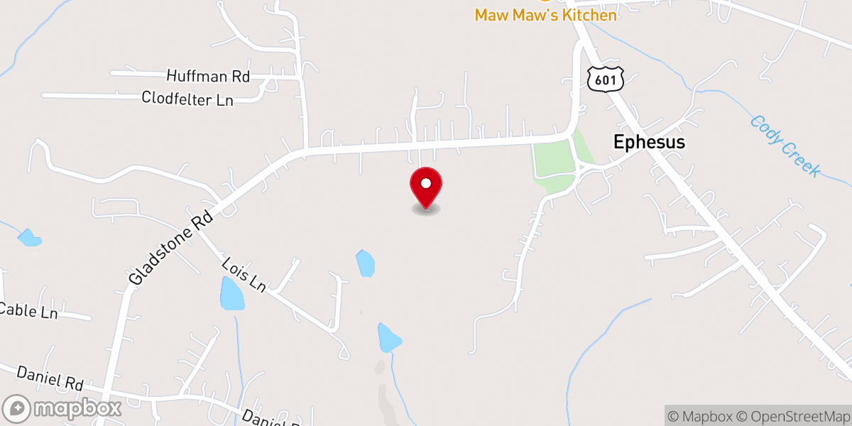 Map showing location of Liberty AME Zion Church