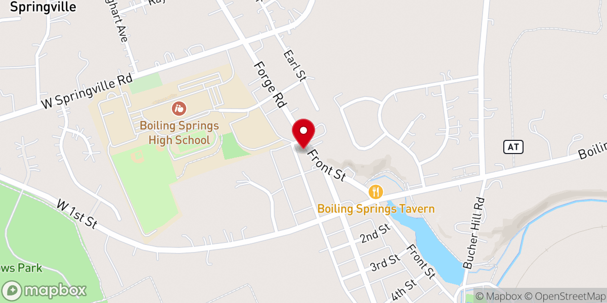 Map showing location of Unitarian Universalists of the Cumberland Valley