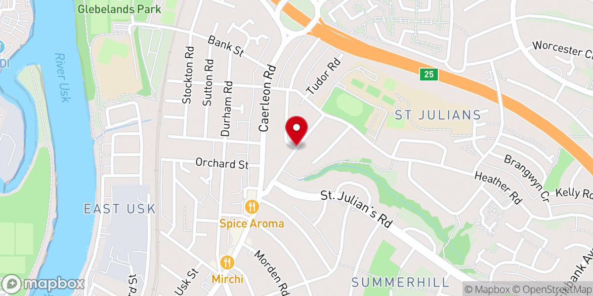 Map showing location of St Julians Methodist Church