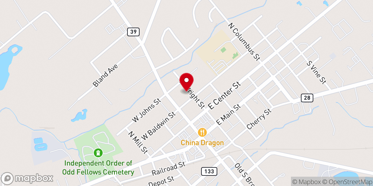 Map showing location of Mt. Zion Primitive Baptist Church