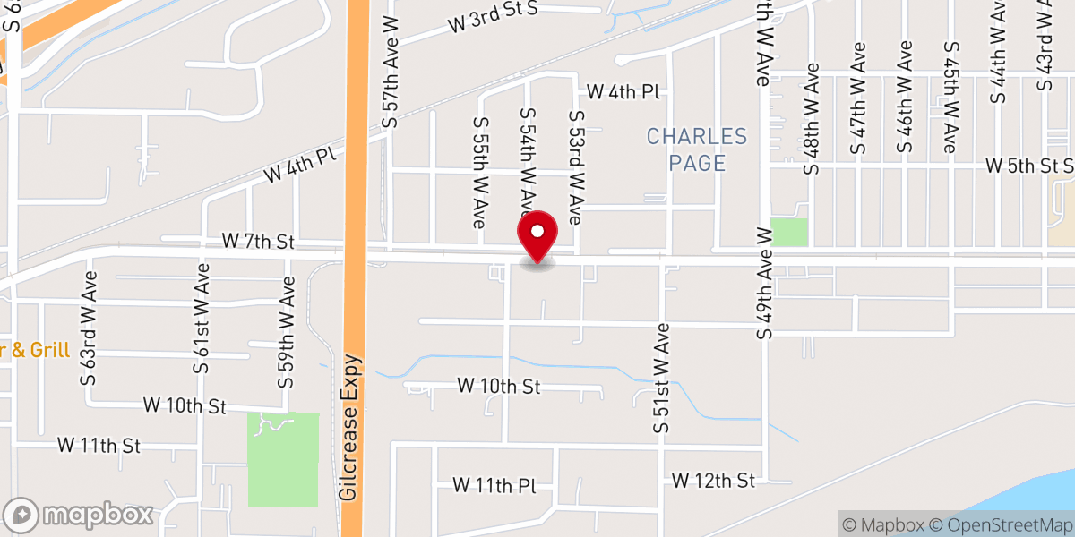 Map showing location of New Life Christian Center