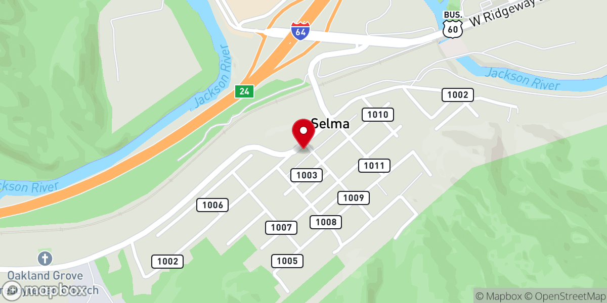 Map showing location of Church of the Brethren