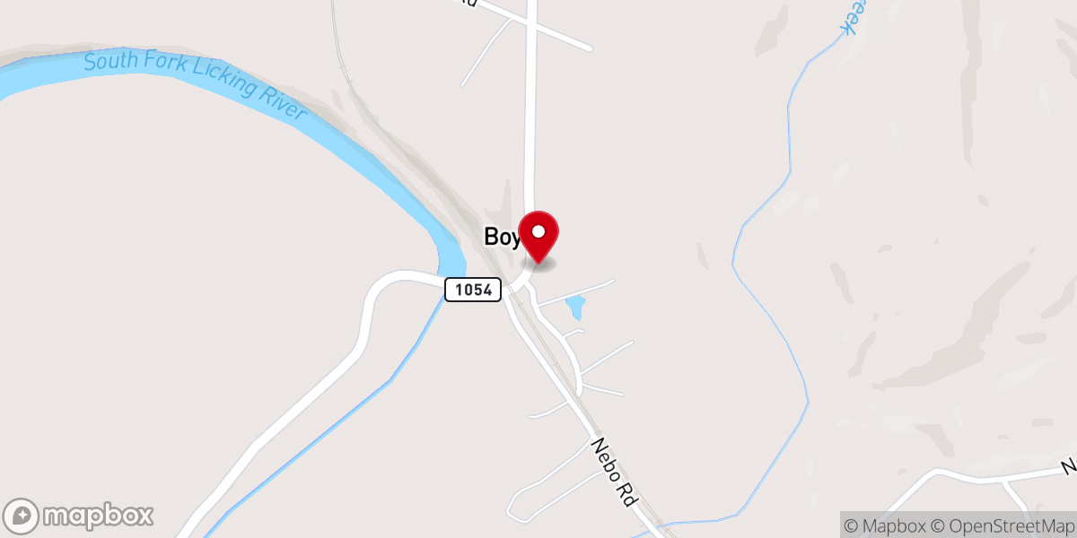 Map showing location of Boyd United Methodist Church