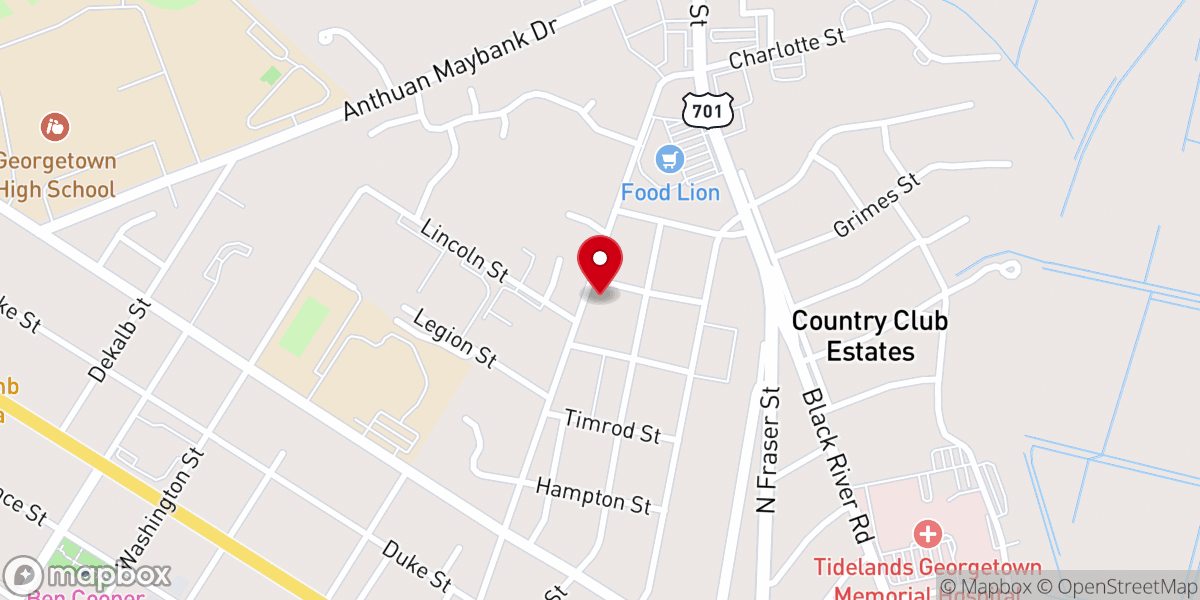 Map showing location of Arnett African Methodist Episcopal Church