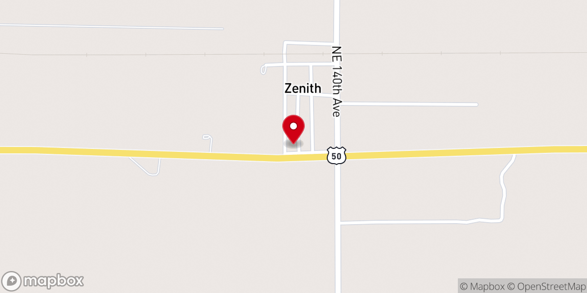 Map showing location of Zenith Community Presbyterian Church