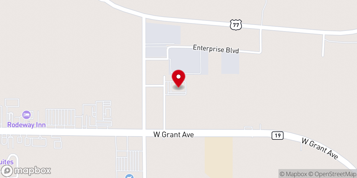 Map showing location of Trinity Baptist Church
