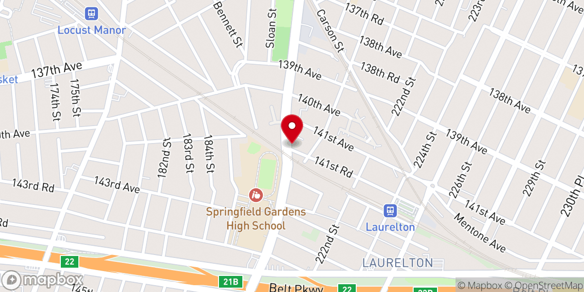 Map showing location of Trinity Church of God