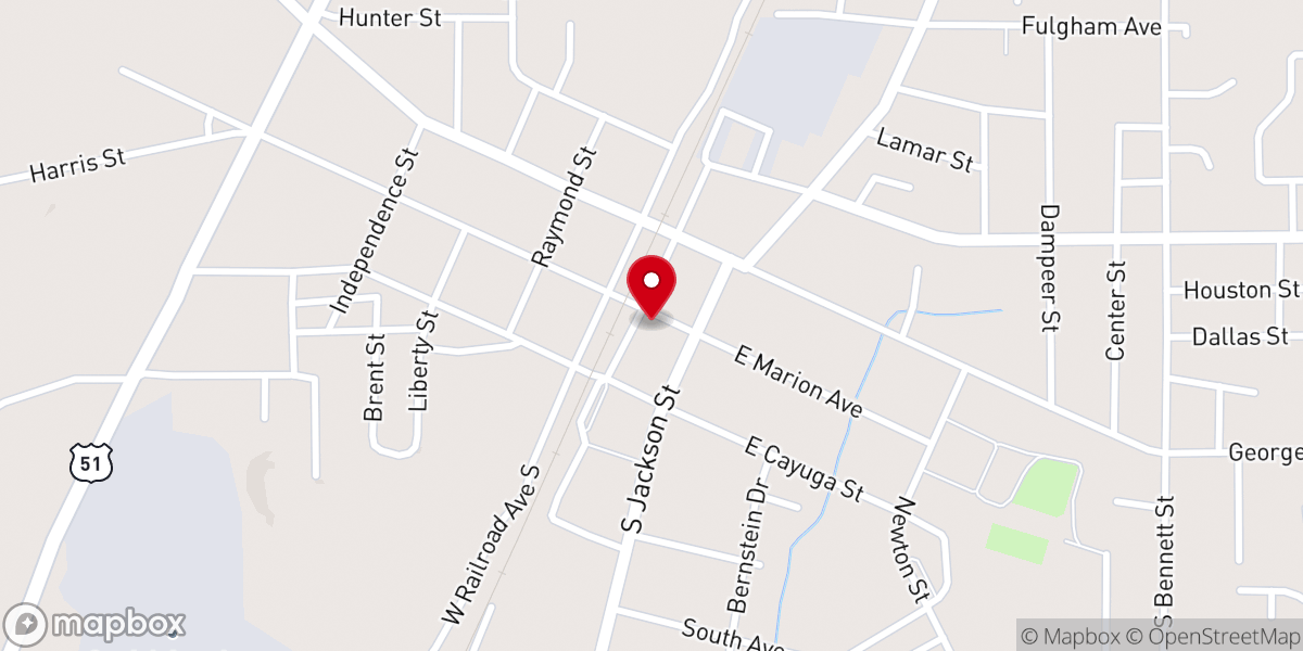 Map showing location of Brando’s Steakhouse and Buffet