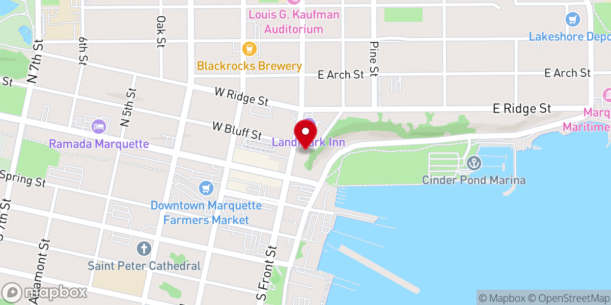 Map showing location of First Presbyterian Church