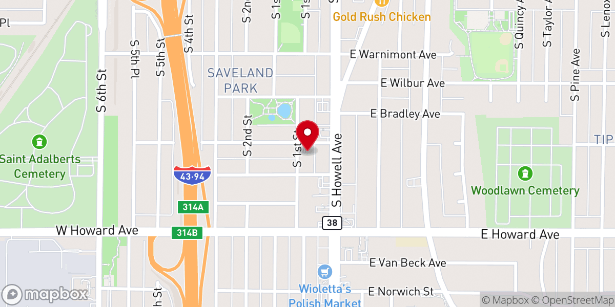 Map showing location of Tippecanoe Presbyterian Church
