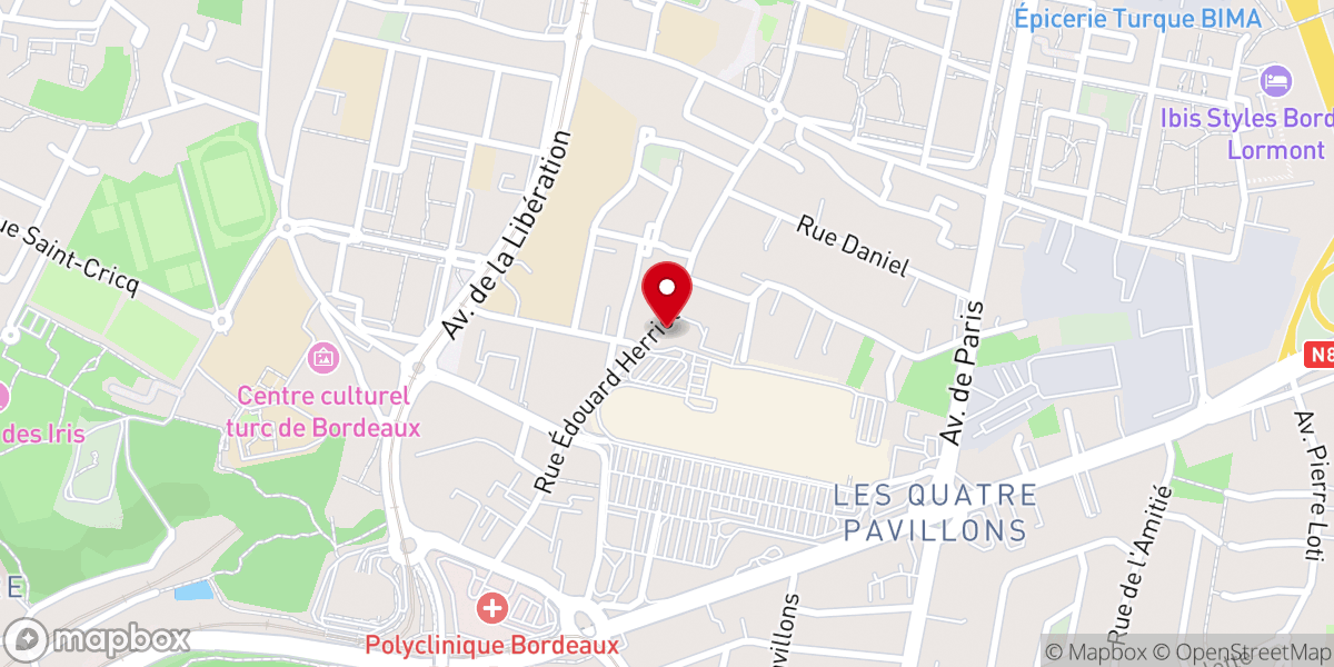 Map showing location of Églises Évangéliques
