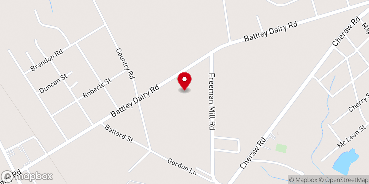 Map showing location of Hopewell Independent Baptist Church