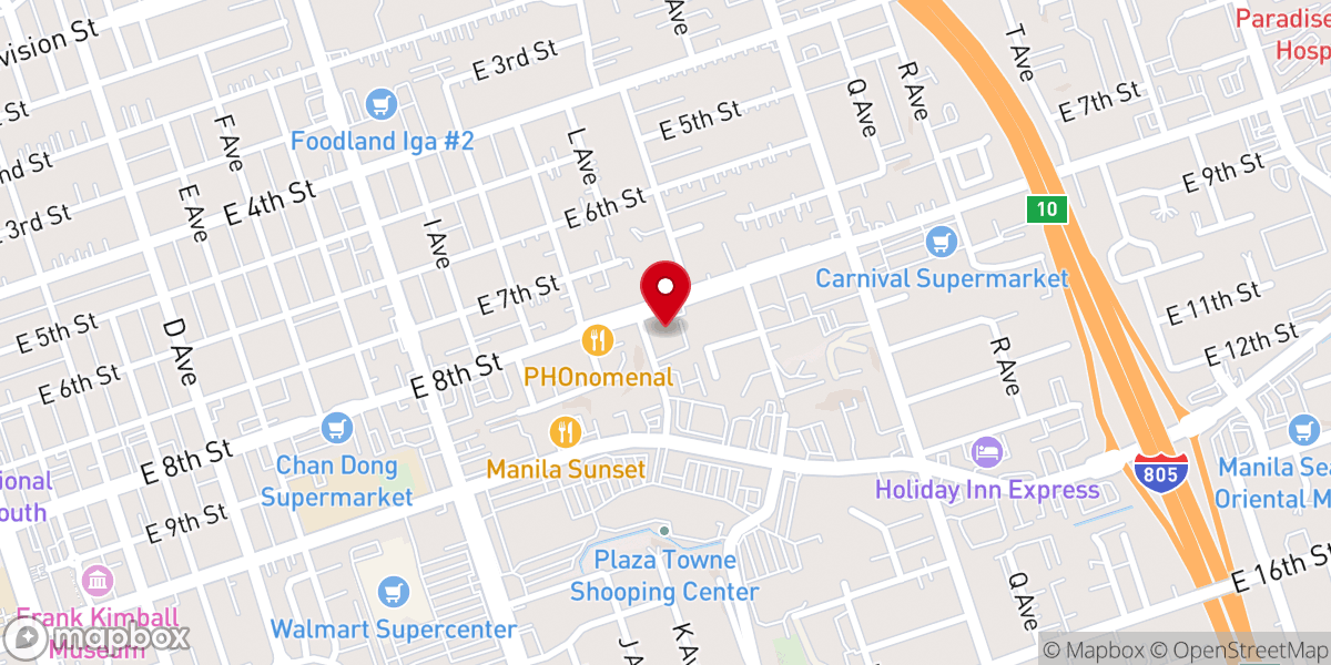 Map showing location of Bethel Evangelica Church