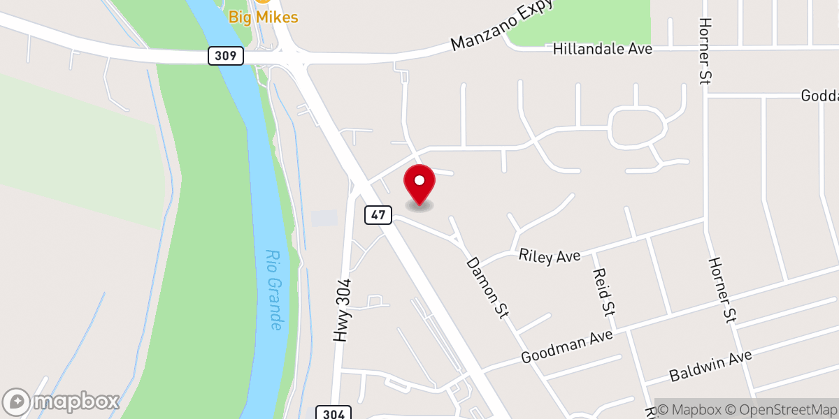 Map showing location of Valley Baptist Church