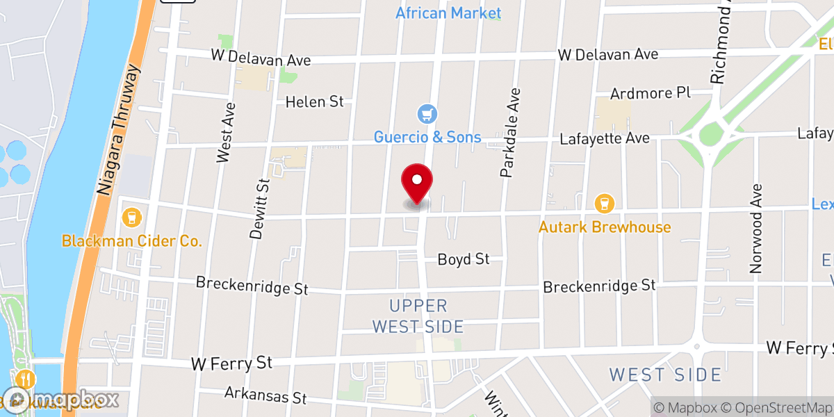 Map showing location of Iglesia Hispana Metodista Libre Nueva Vision