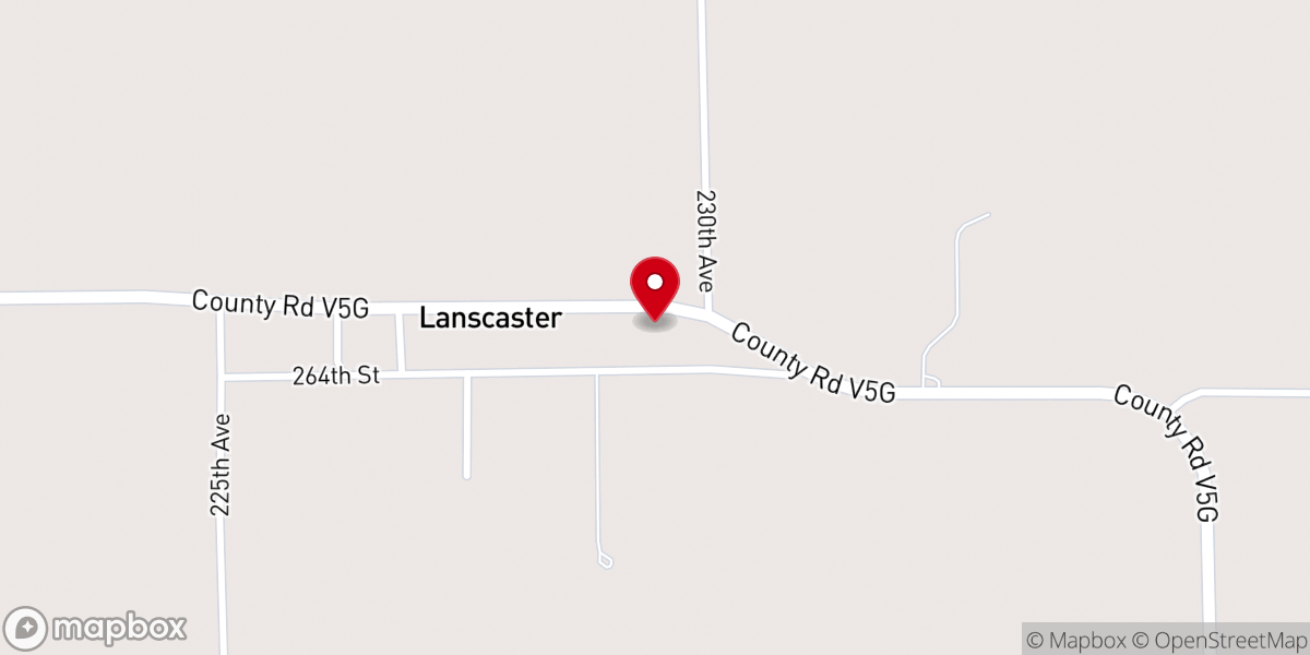 Map showing location of Lancaster Christian Church