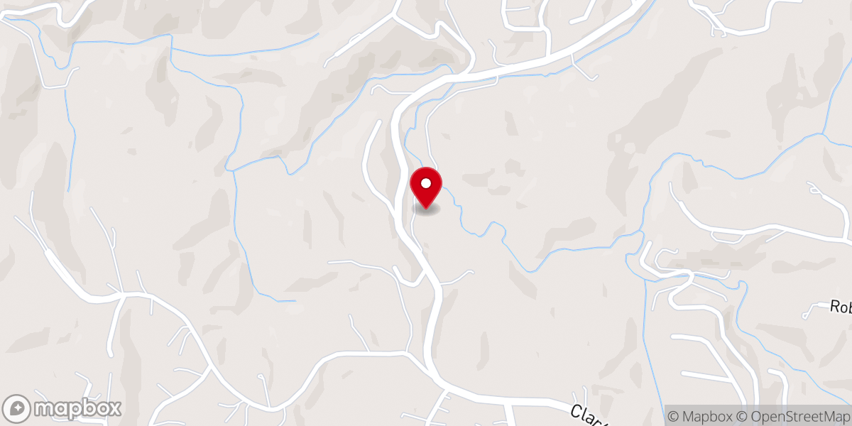 Map showing location of JuneBug Asheville