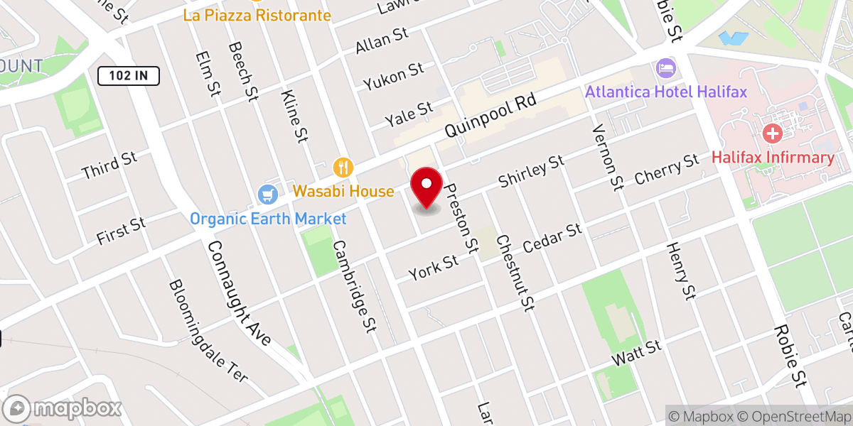 Map showing location of First Congregational Church