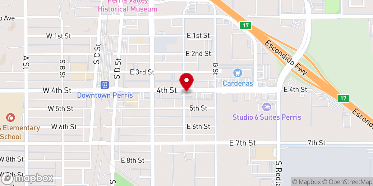 Map showing location of Prince of Peace