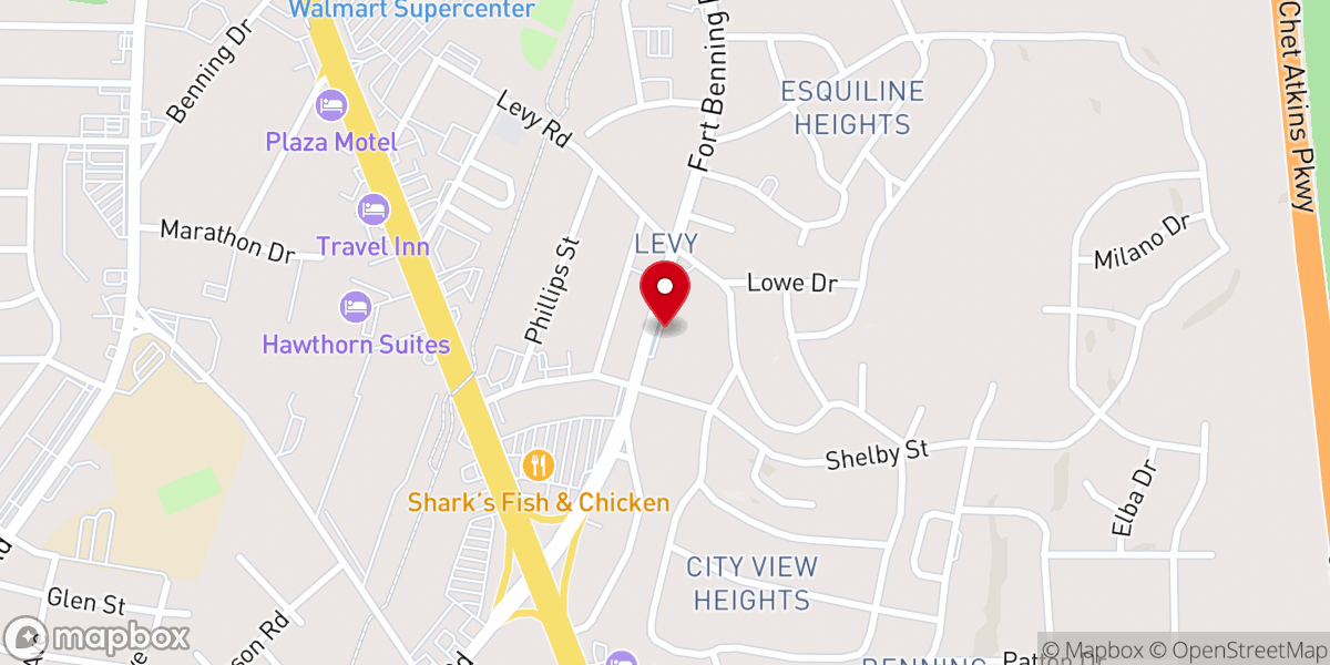 Map showing location of Christ Church of Columbus