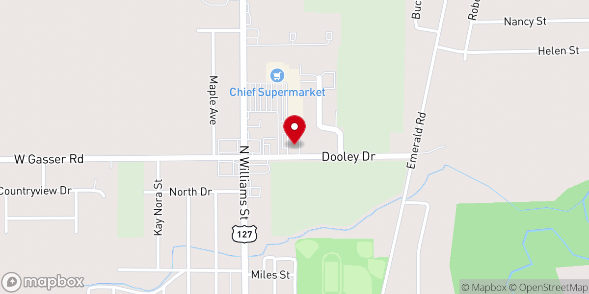 Map showing location of Paulding Church of the Nazarene