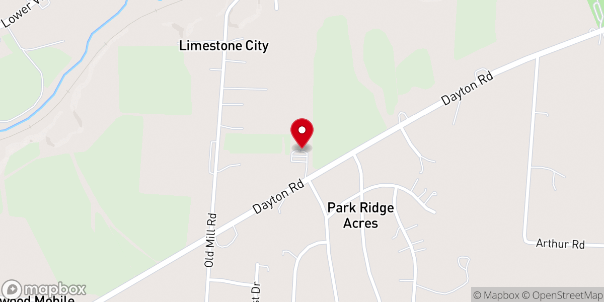 Map showing location of Cornerstone Pentecostal Church Of God