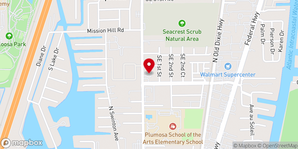 Map showing location of Boynton Beach East Russian Congregation