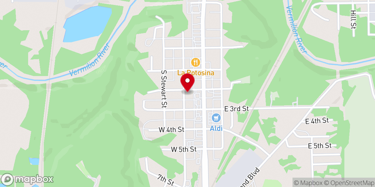 Map showing location of First Congregational Christian Church