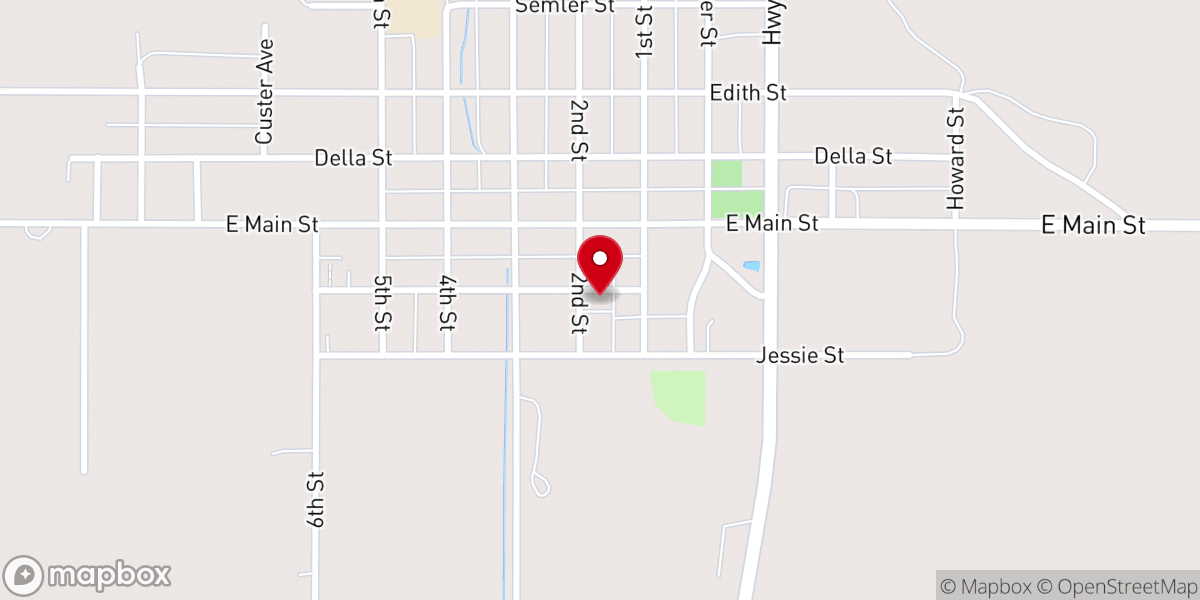 Map showing location of Church of Christ