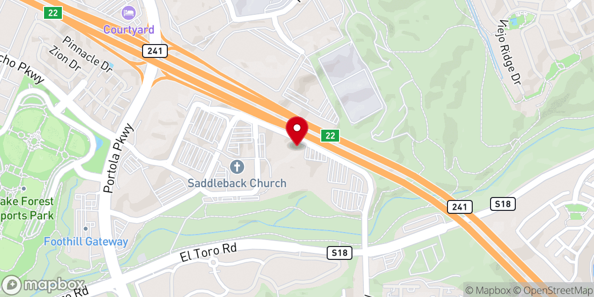 Map showing location of Nursery Building at Saddleback Church Lake Forest