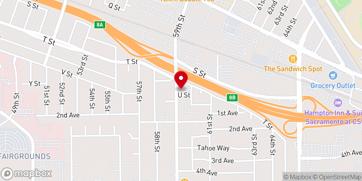 Map showing location of Faith Bible Church of the Valley
