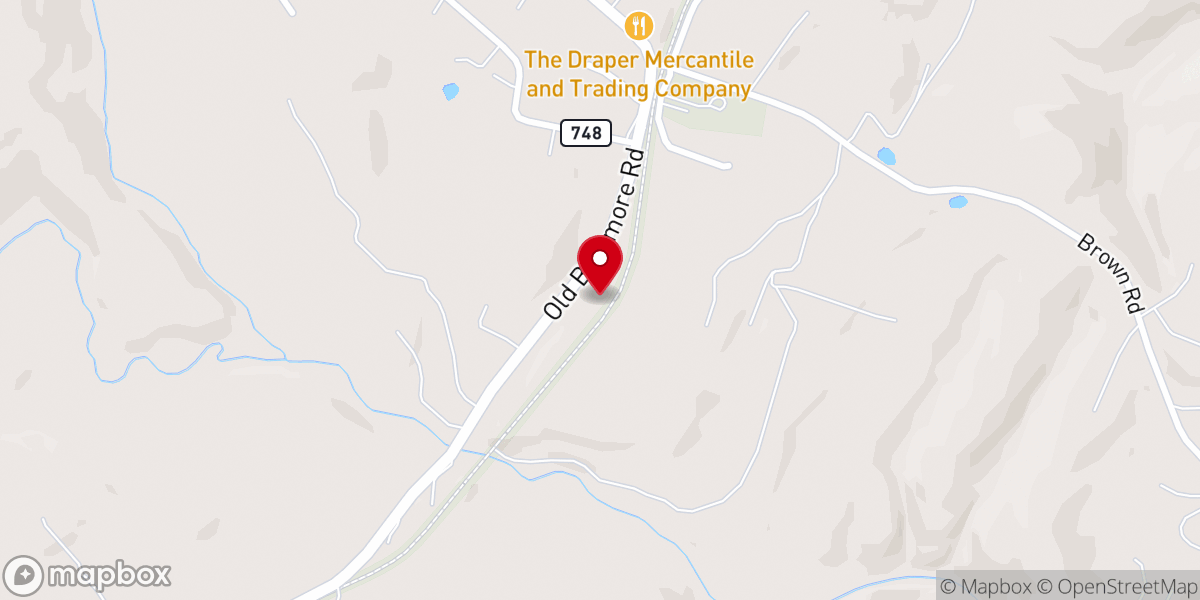 Map showing location of New Bethel Church