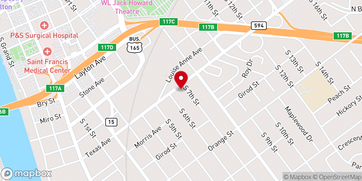 Map showing location of Saint Matthew Church of Christ