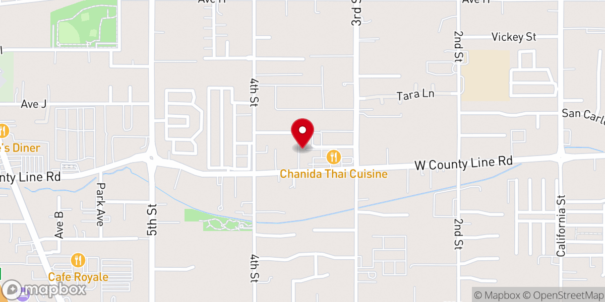 Map showing location of Unity of Yucaipa