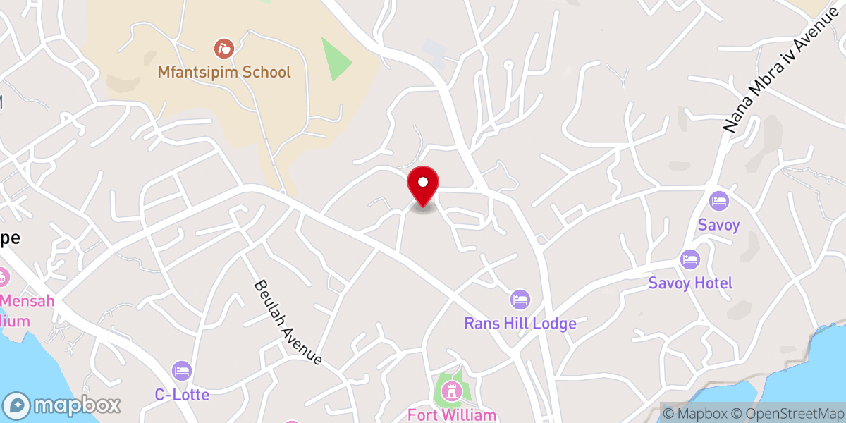 Map showing location of Kingdom Hall Of Jehovah's Witnesses, Cape Coast Central