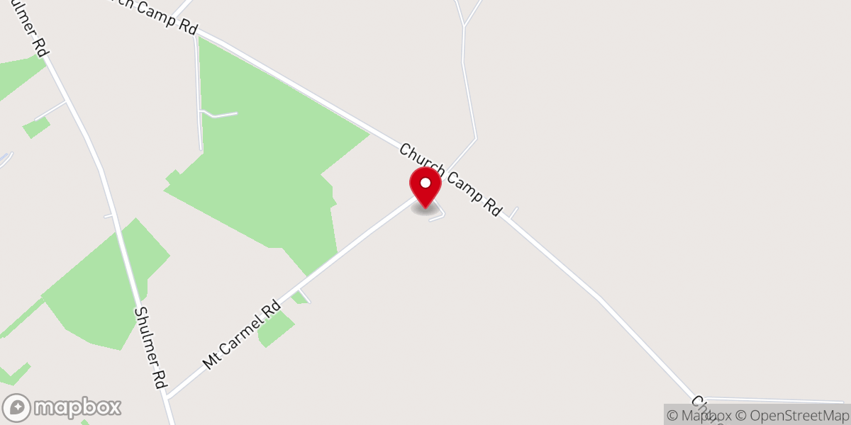 Map showing location of Mount Carmel Church